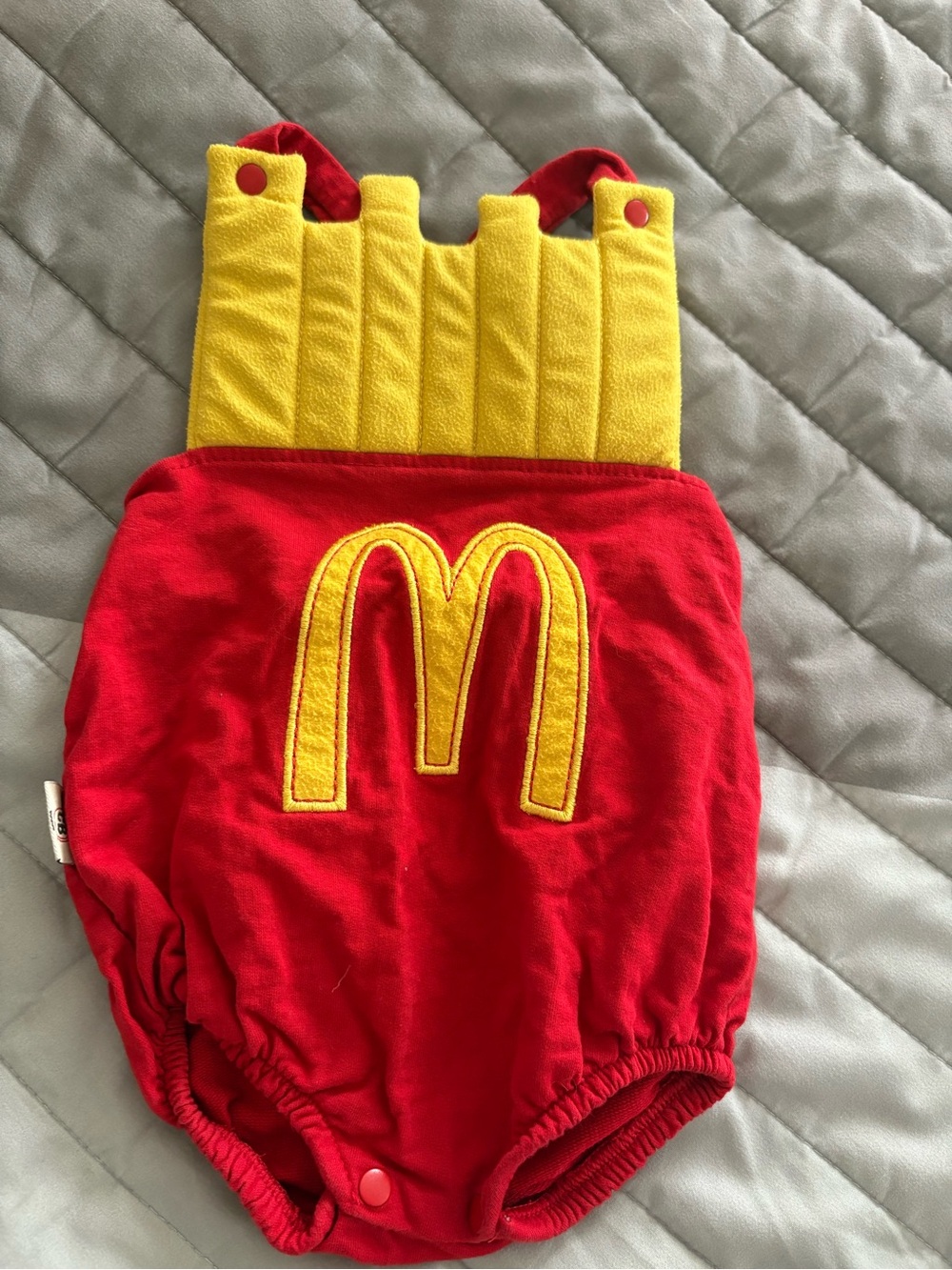 Infant Red & Yellow Fast Food Fry Costume One-Piece